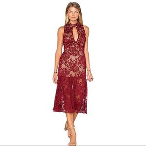 NWT Endless Rose Sleeveless Lace Midi Dress Medium